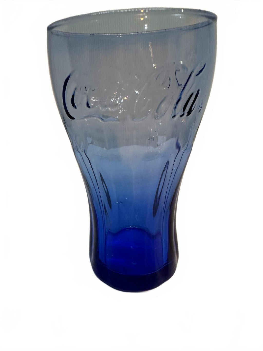 Coca-Cola Cobalt Blue Contour Glass 6"