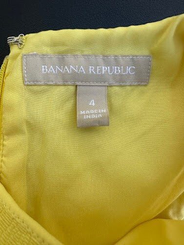 Banana Republic Yellow Peplum Top Size 4