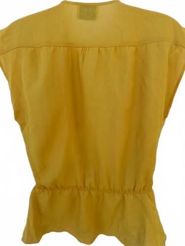 Diane Rich California Mustard Peplum Blouse