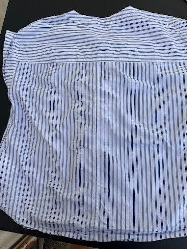 J.Crew Ruffle Stripe Cotton Blouse 10