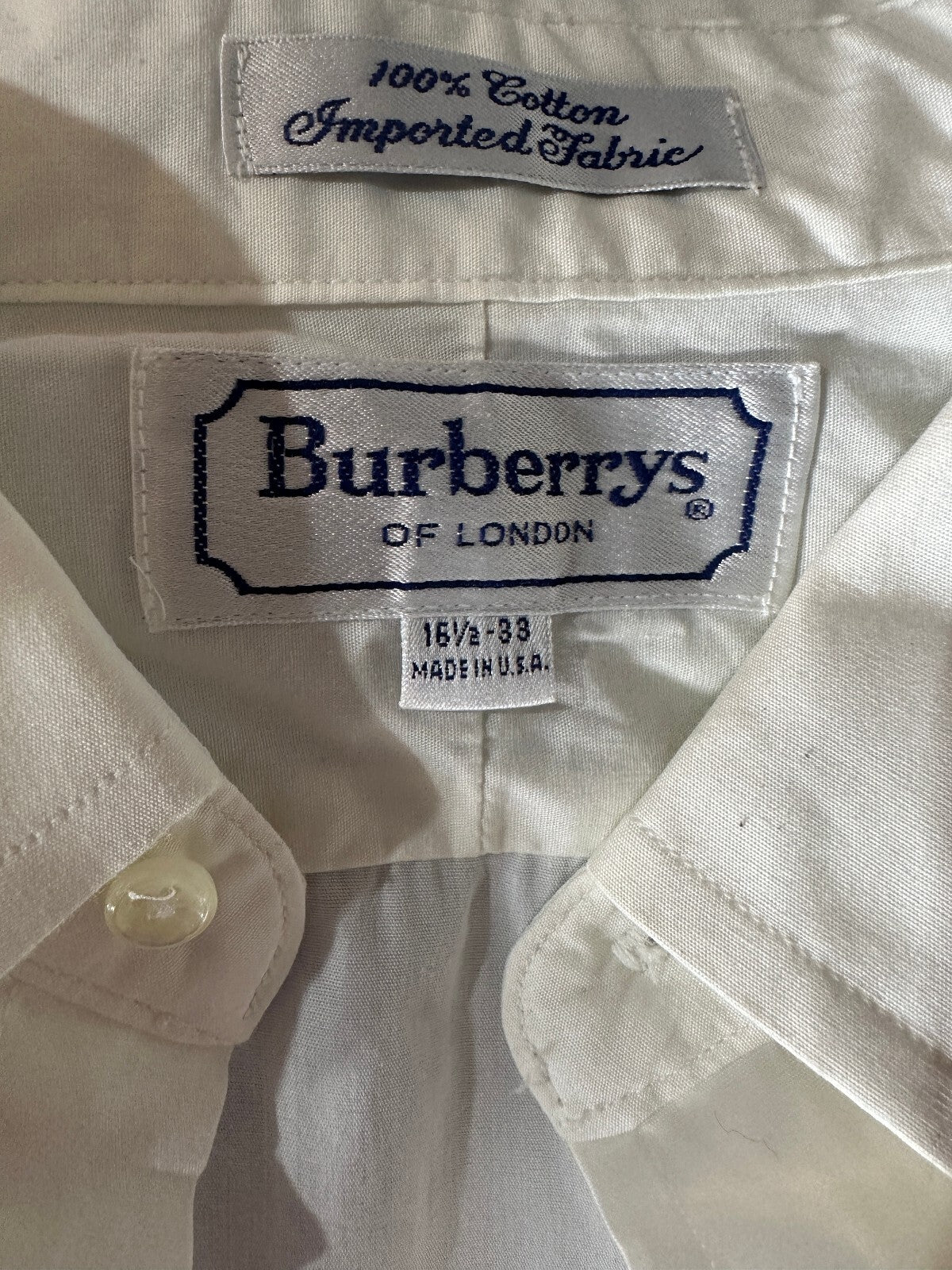 Burberrys London Cream French Cuff Dress Shirt
