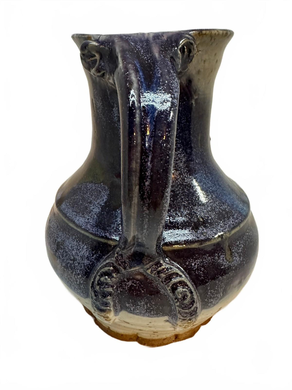 Vintage Blue Purple Glaze Studio Pottery Pitcher