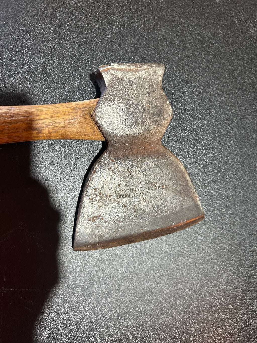 Antique W Hunt Hewing Hatchet Douglas Axe Co MA
