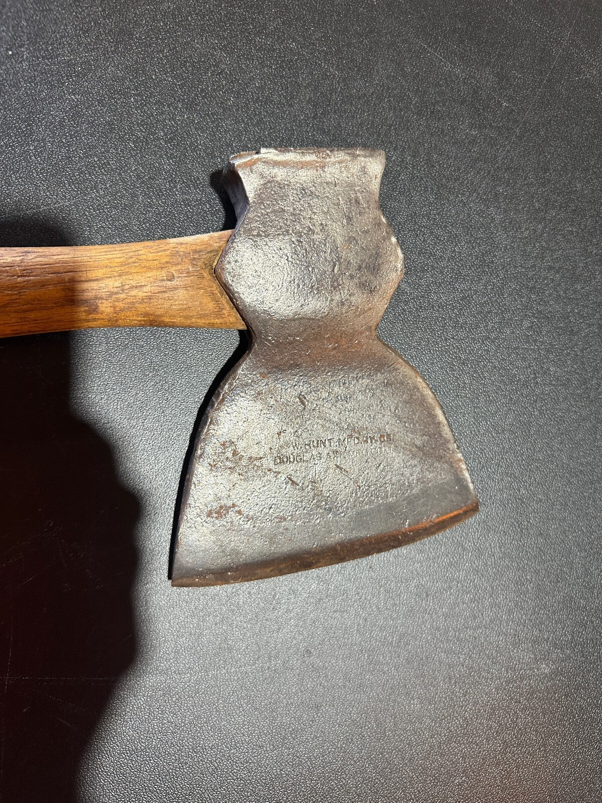 Antique W Hunt Hewing Hatchet Douglas Axe Co MA