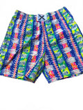 KOS USA Tribal Print Swim Trunks Large