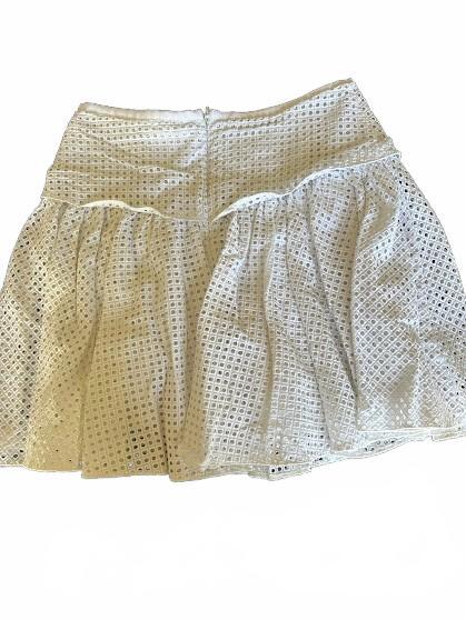 Rag & Bone White Eyelet Mini Skirt Size 0