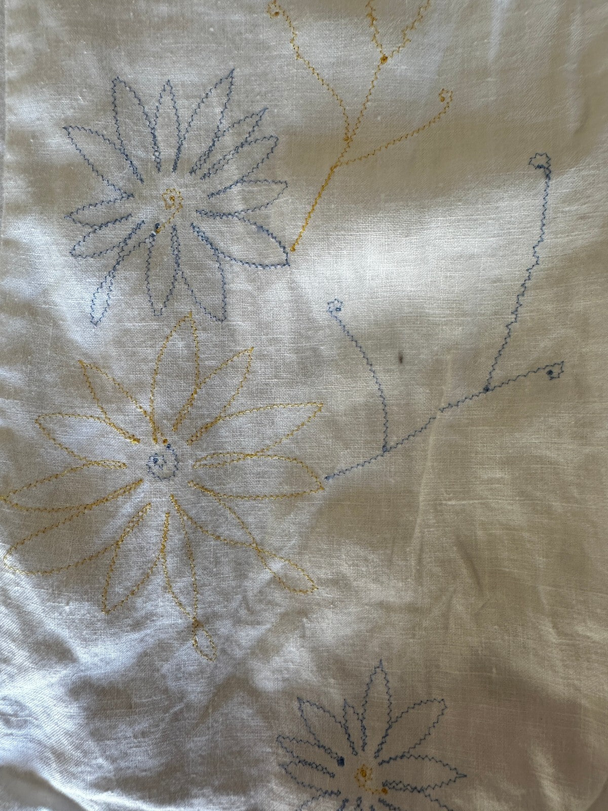 Willi Smith White Linen Embroidered Pants 6