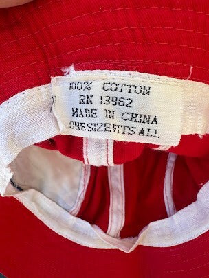 Vintage Sailboat Pocket Bucket Hat Red