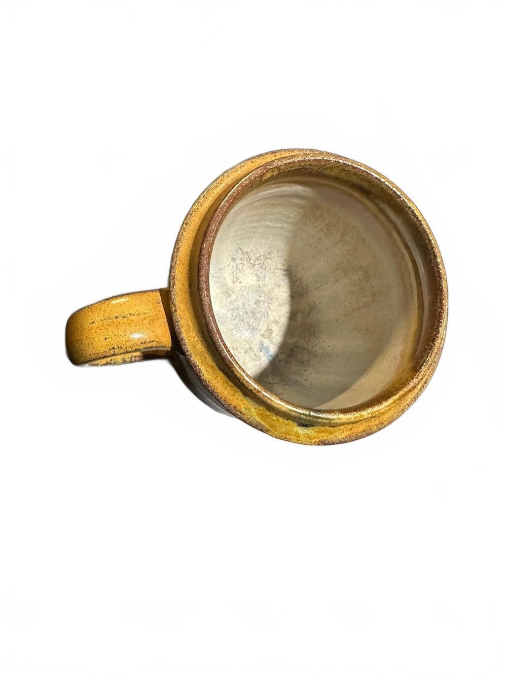Vintage Mustard Yellow Studio Pottery Stoneware Mug