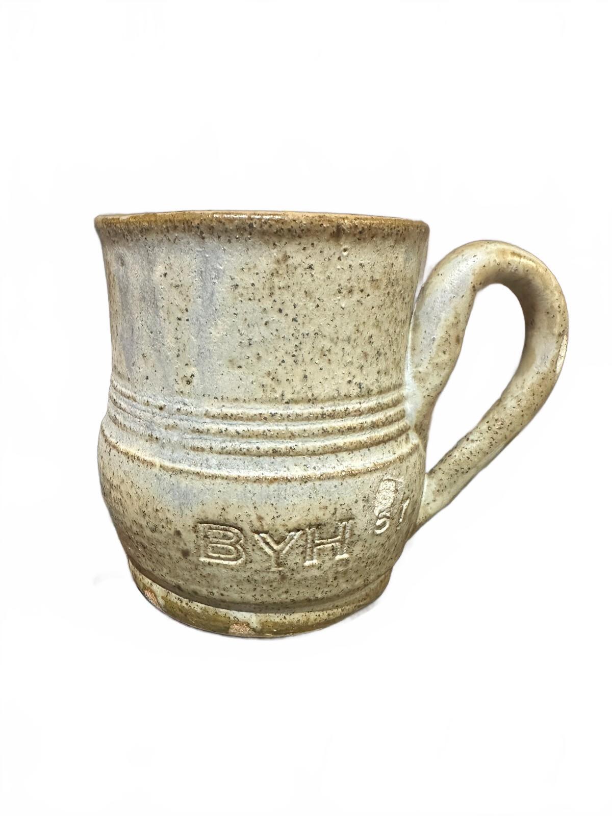 Vintage BYH Signed Studio Pottery Stoneware Mug