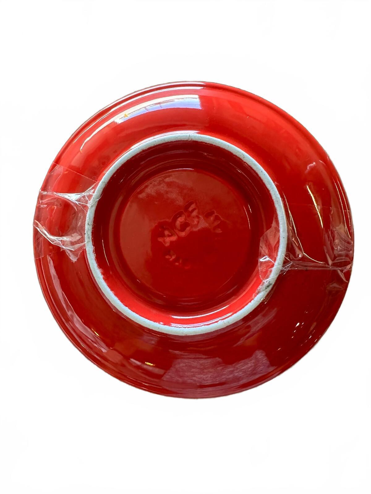 Vintage NCF Italy Red Cup & Saucer
