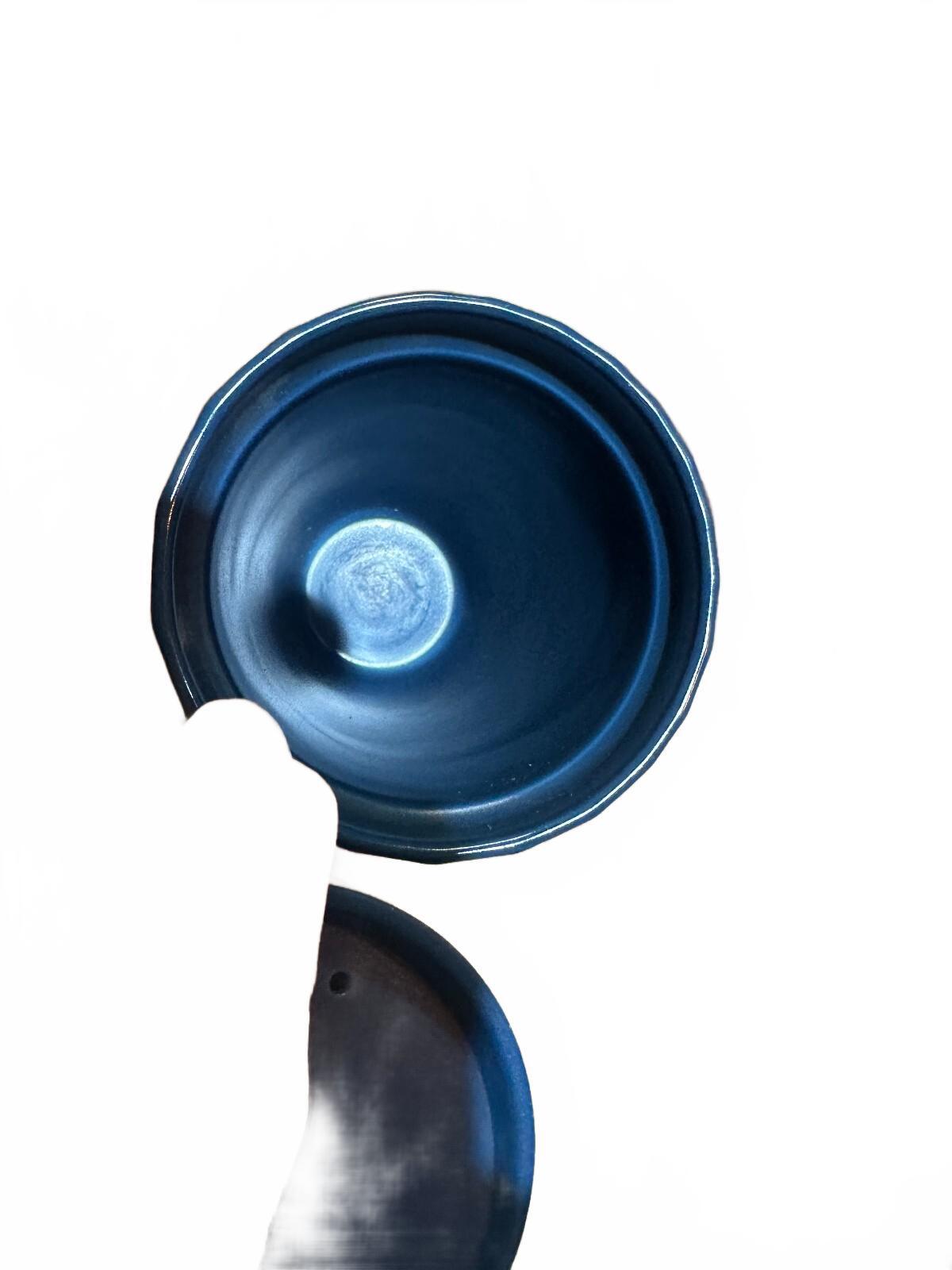 Starbucks 2021 Blue Swirl Ceramic Travel Tumbler 12 oz