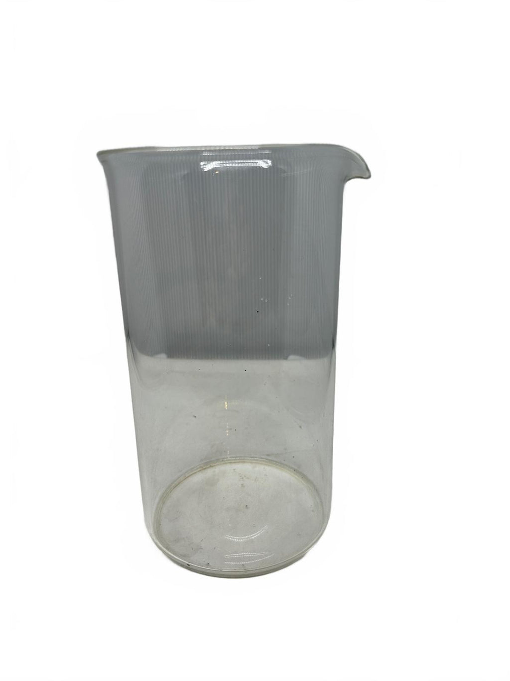 Vintage Spouted Clear Glass Laboratory Beaker 7"