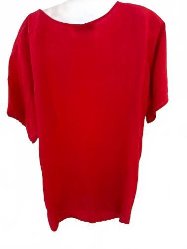 Alexander Julian Colours Red Silk Blouse Size 8
