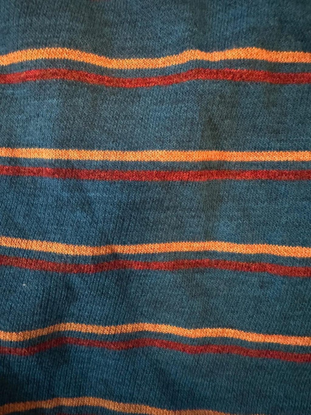 Vintage striped knit mock neck long sleeve top XXS