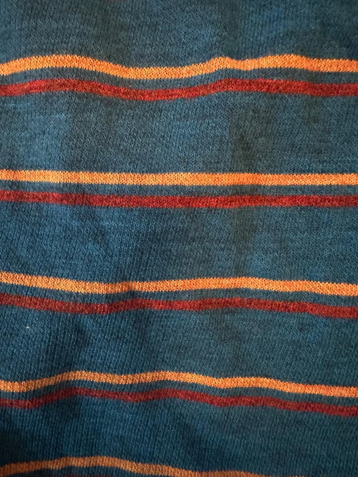 Vintage striped knit mock neck long sleeve top XXS