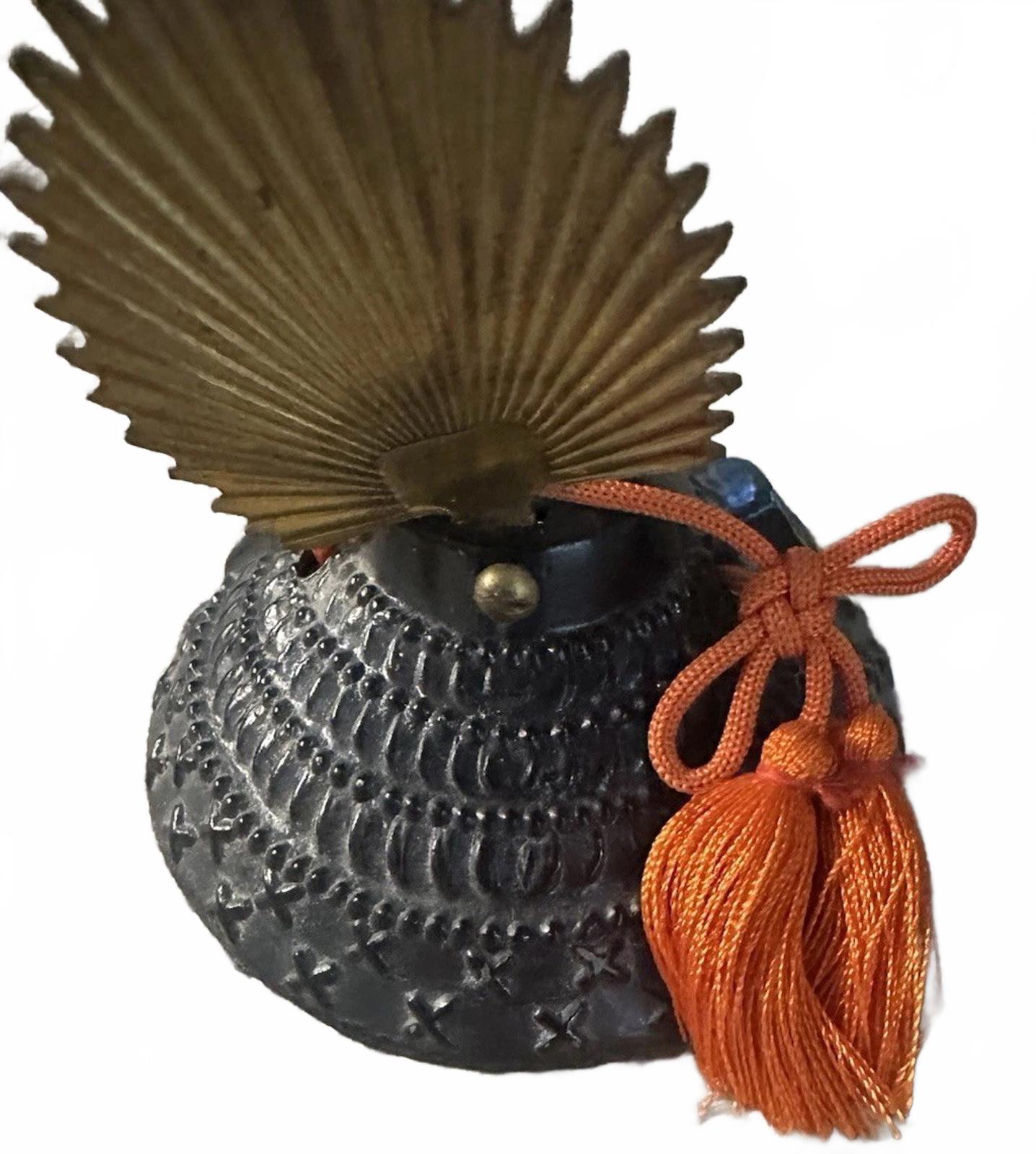 Set of 3 Japanese Samurai Kabuto Ornaments