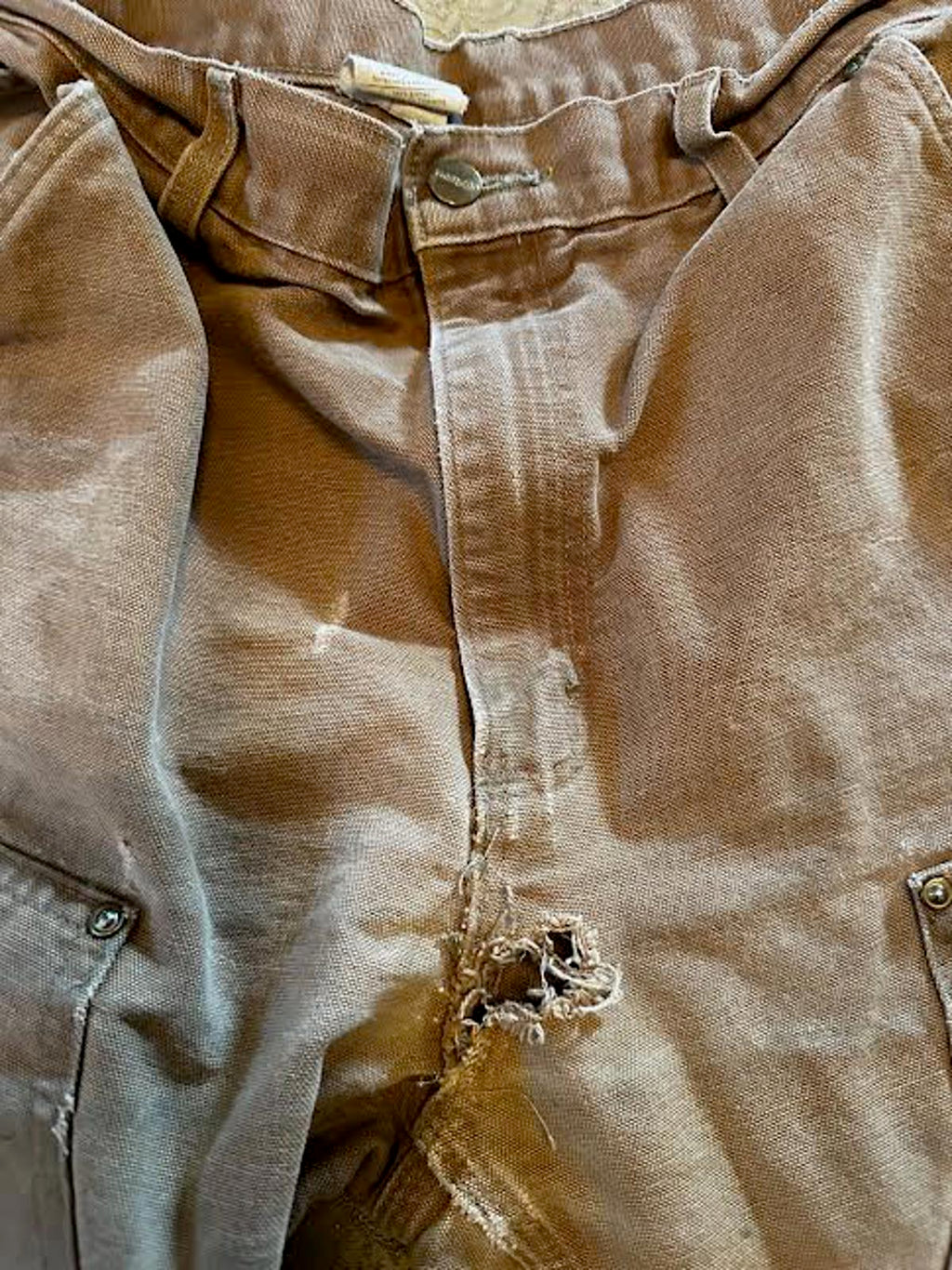 Vintage Carhartt B01 Brown Duck Work Pants 34×30