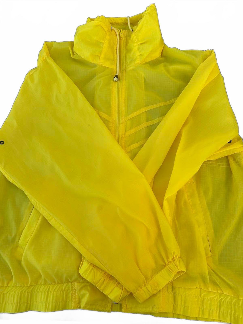 Hot Spices Neon Yellow Vintage Windbreaker L