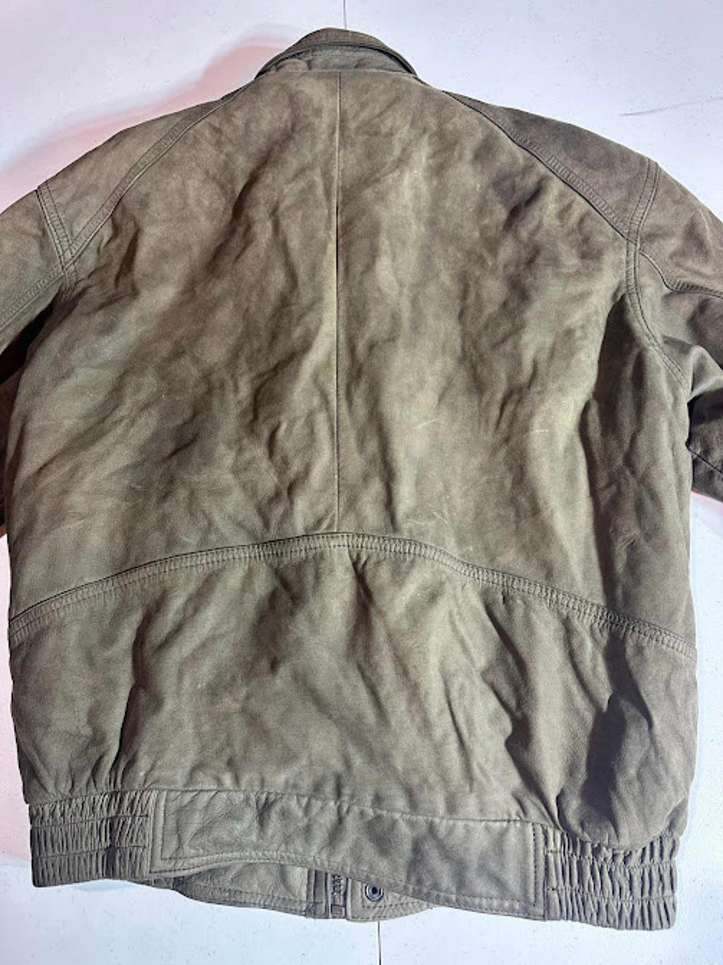 Vintage Hunt Club Leather Bomber Paisley Lined Medium