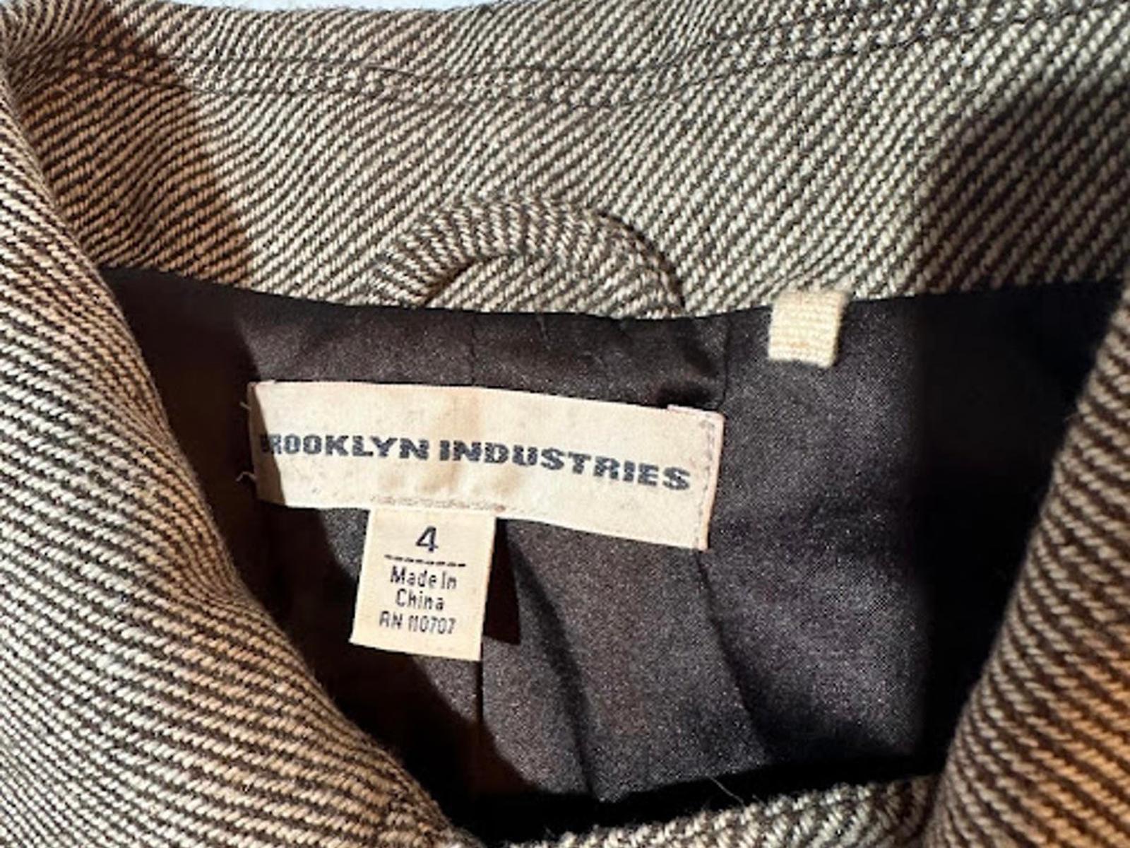 Brooklyn Industries Cropped Moto Jacket Brown Twill XS