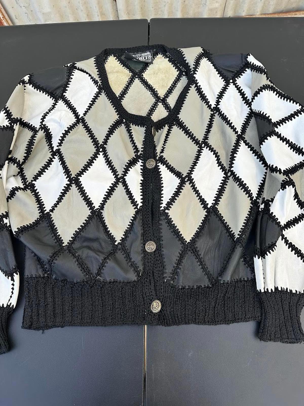 BUBU Beverly Hills Leather Patch Sweater