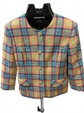Vintage Tartan Wool Skirt Suit Set Blazer & Skirt 9AR