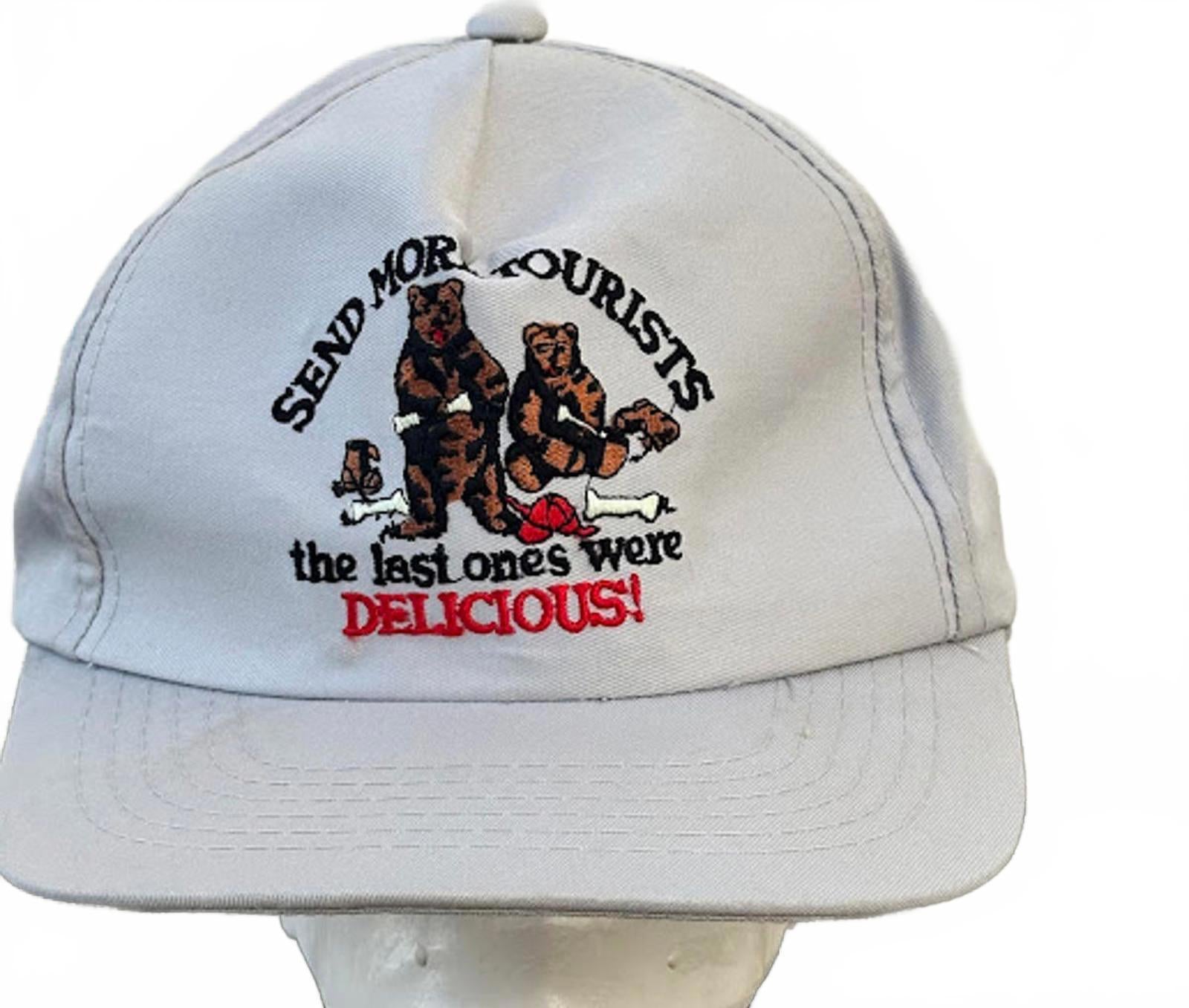 Vintage Send More Tourists Bear Hat Korea
