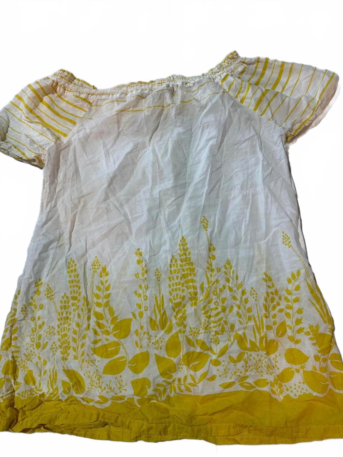 Patagonia Yellow Floral Peasant Top S