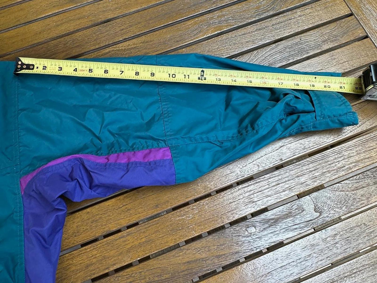 Vintage Columbia Teal Purple Windbreaker Medium