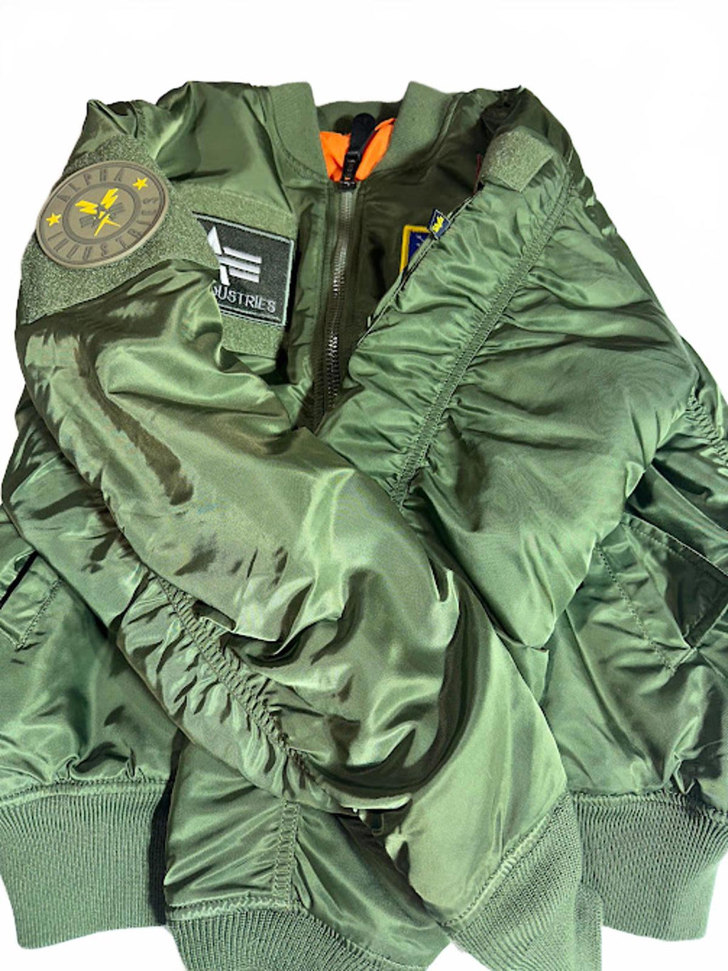 Alpha Industries Reversible MA-1 Bomber Jacket Olive/Orange