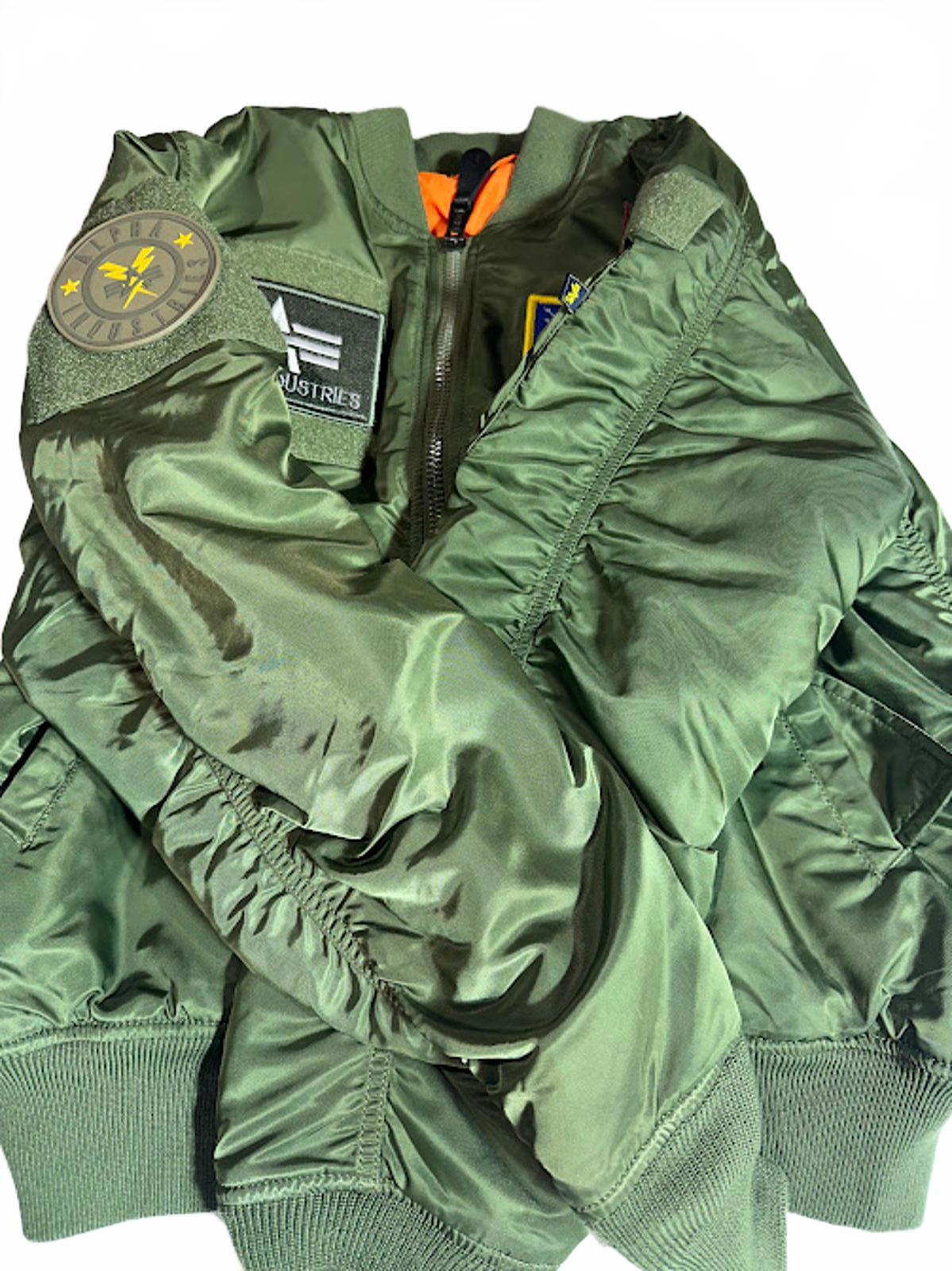 Alpha Industries Reversible MA-1 Bomber Jacket Olive/Orange