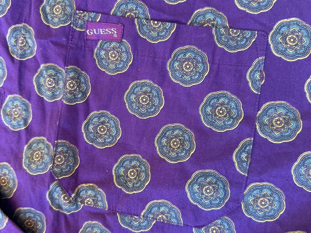 Vintage Guess by Georges Marciano Medallion-Print 100% Cotton Shirt • 80s/90s