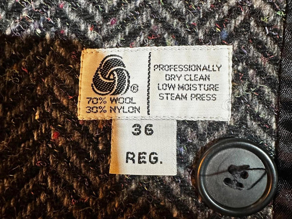 Botany 500 USA Wool Herringbone Overcoat 36R