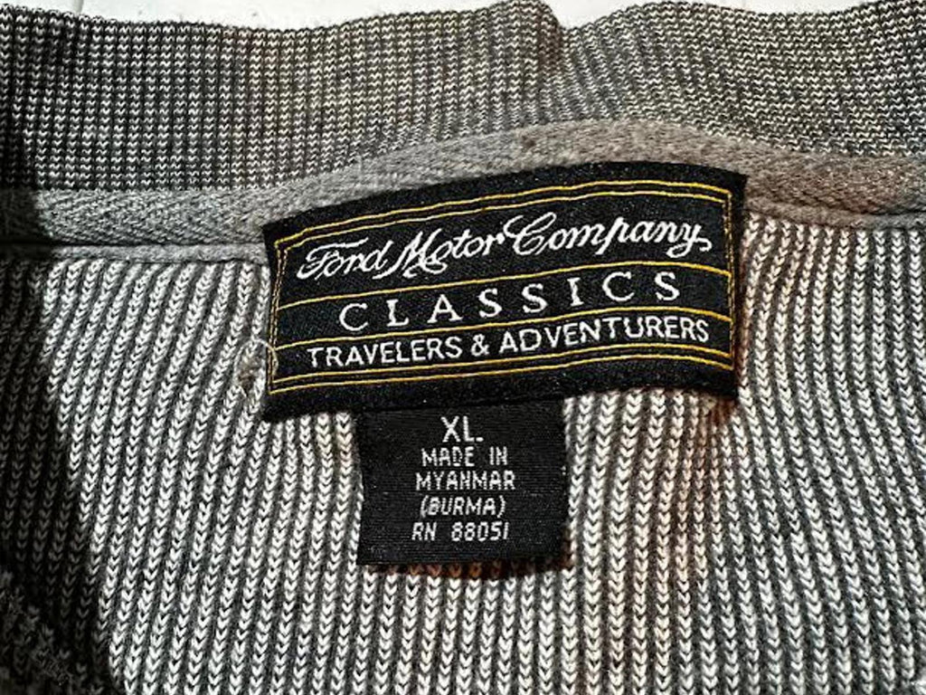 Ford x Harley Davidson Waffle Henley Sweatshirt XL