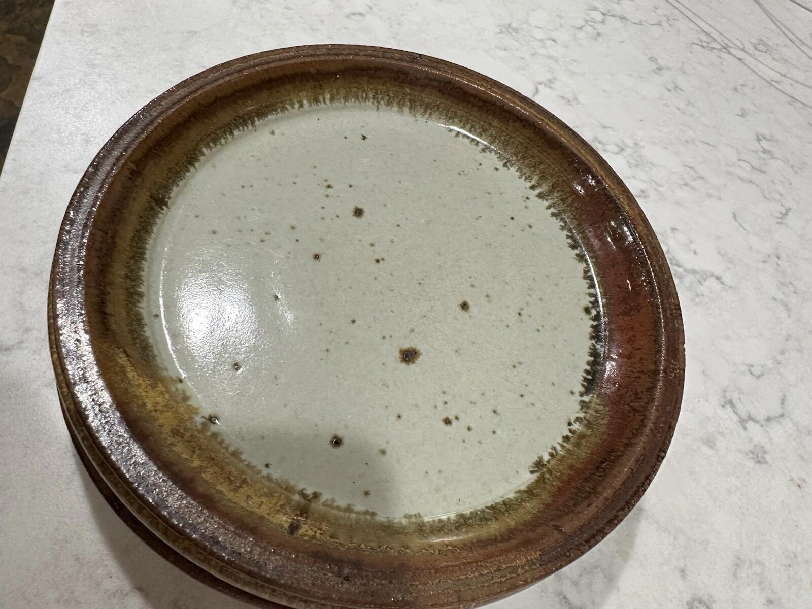 4 Rustic Pottery Dessert Plates