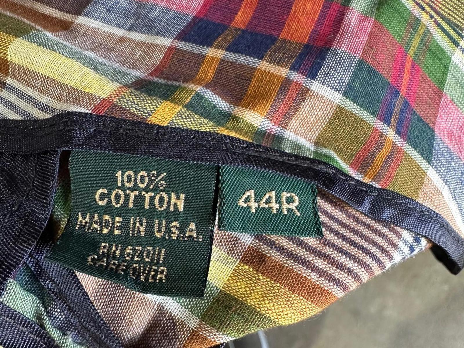 Vintage J.Crew Madras Blazer 44R USA – 100% Cotton Plaid