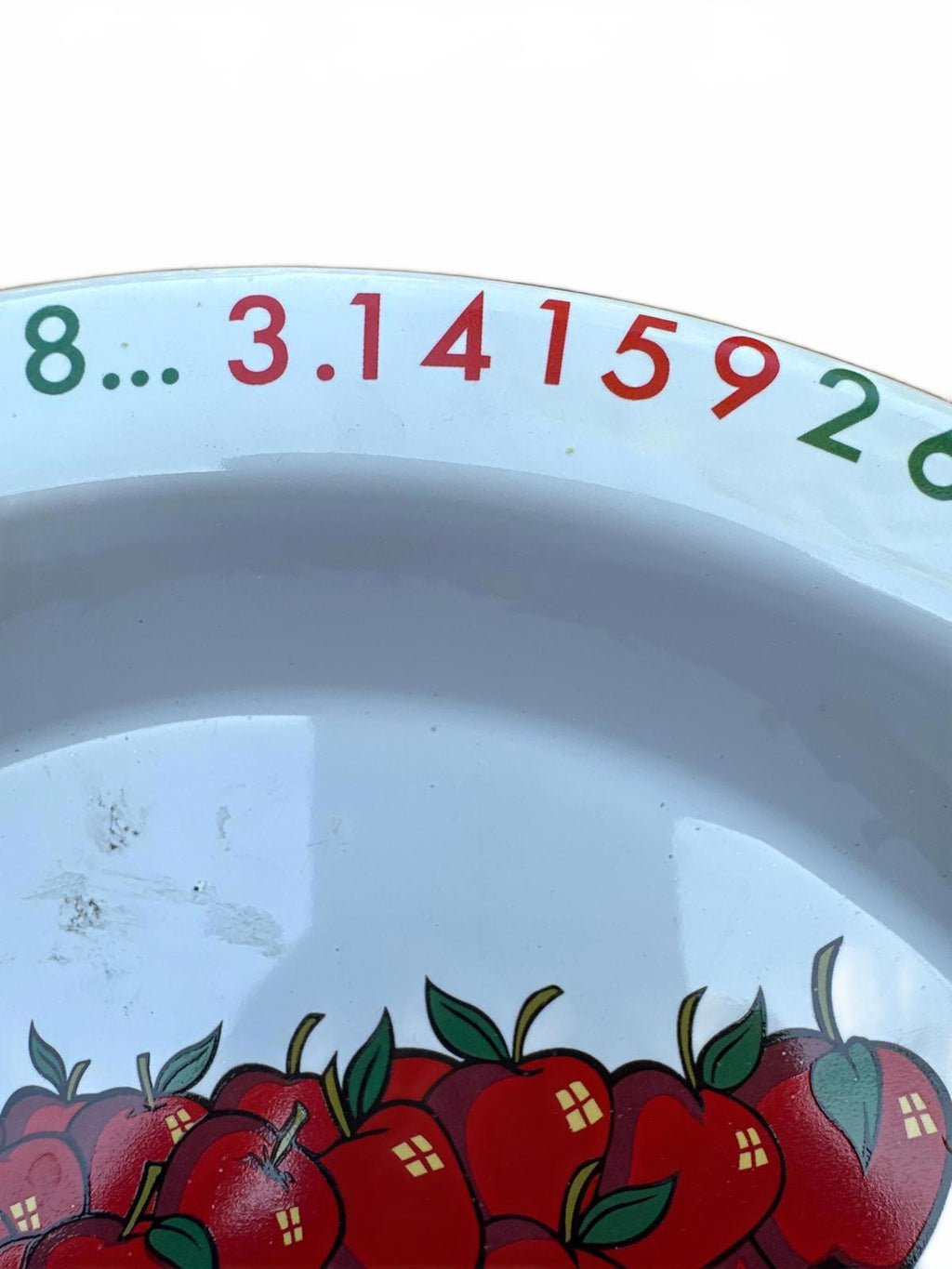 Apple Pi Pie Dish by Universal Screen Arts – Ceramic Plate with Pi Digits – Geeky Kitchen Decor. Great math teacher gift