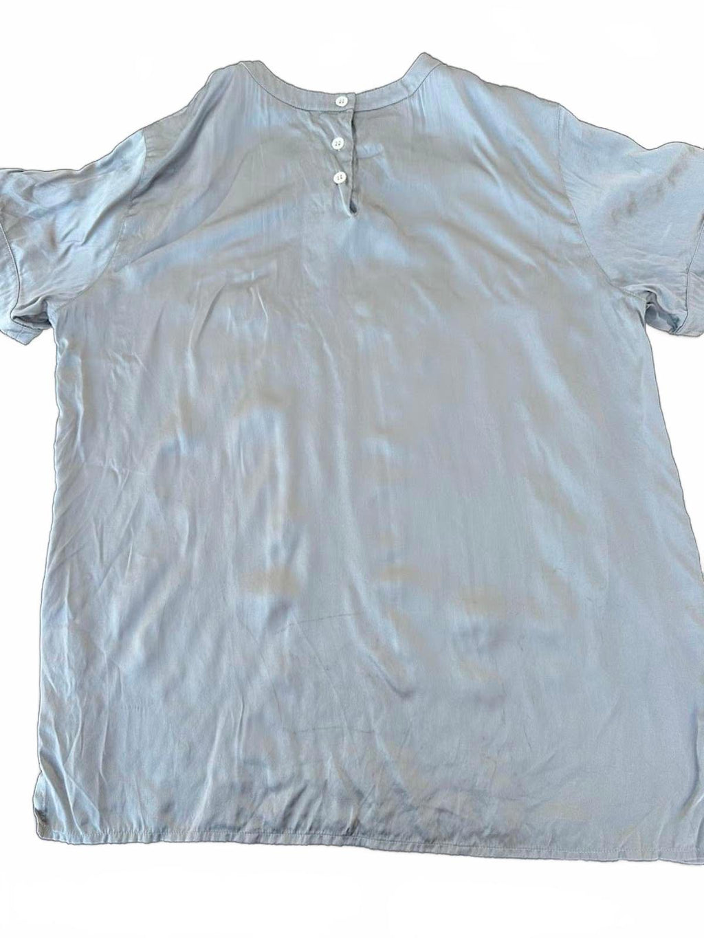 Rena Rowan Silk Gray Tee Blouse Size 8