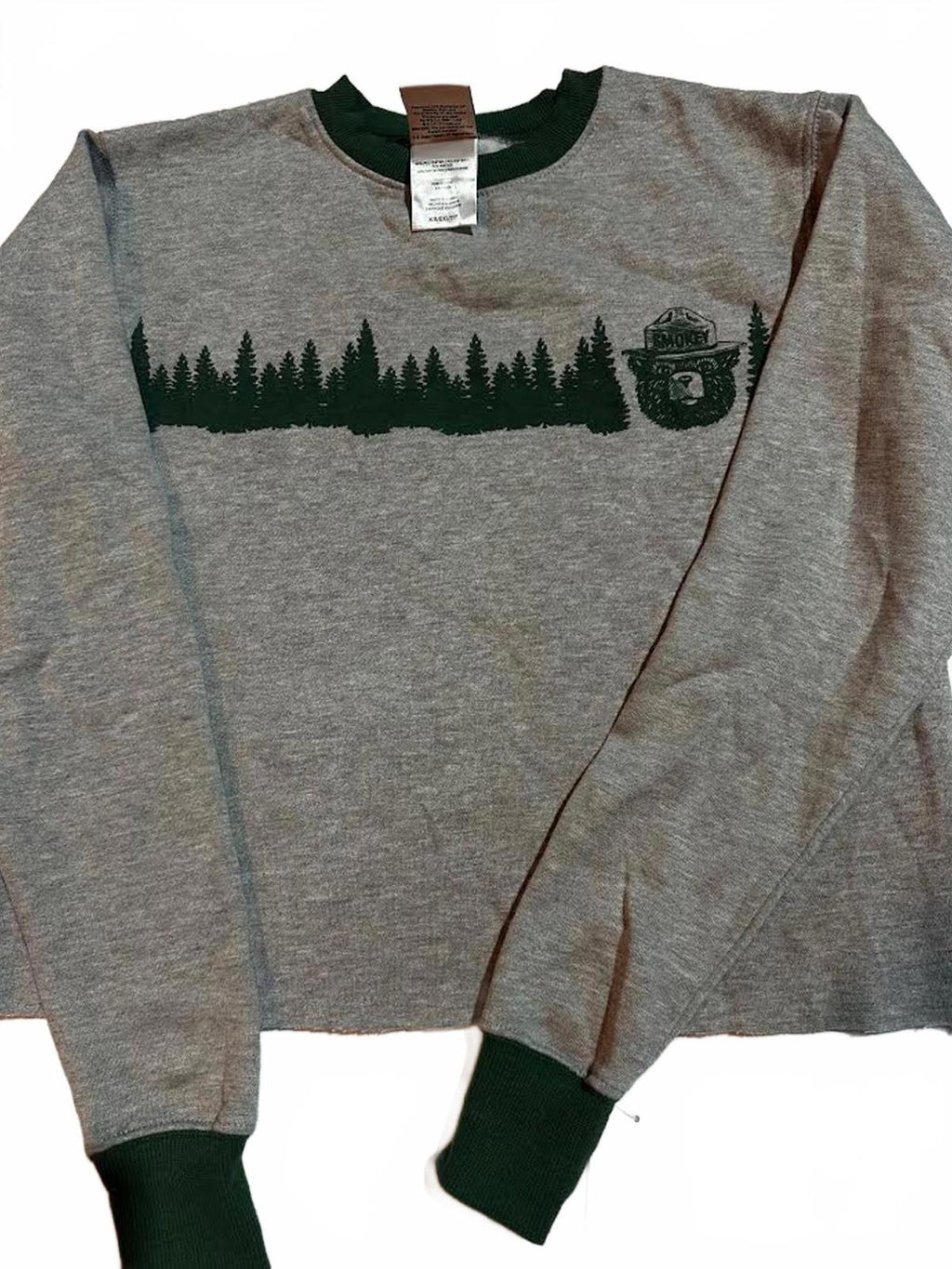 Smokey Bear Cropped Sweatshirt XS Forest Service