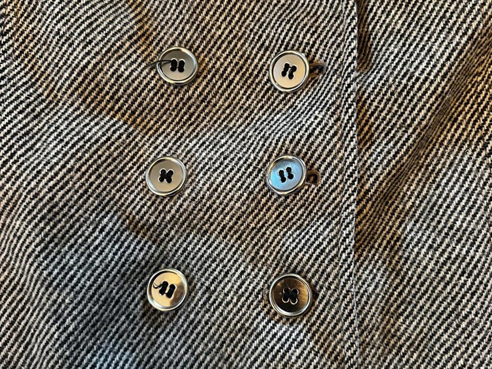 Vintage Dee Dee Deb Black & White Herringbone Coat M