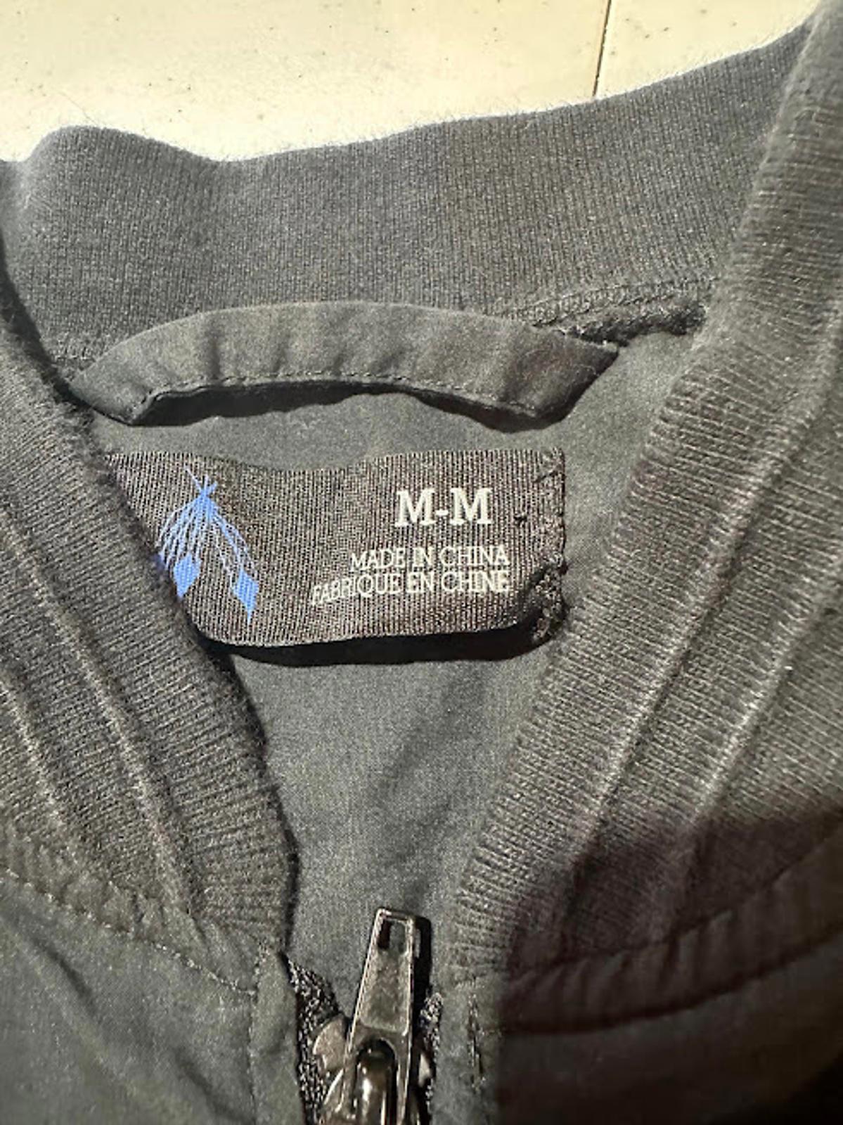 M.M Black Zip Jacket Blue Pocket M
