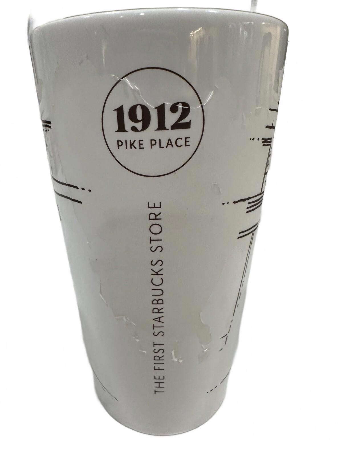 Starbucks First Store Pike Place 12 oz Ceremic Coffee Tumbler New Home 2021