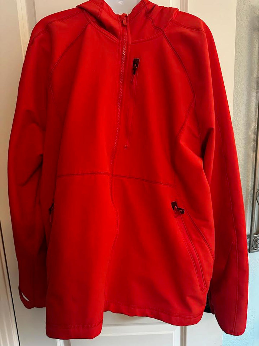 All in Motion Red/orange Active Full-Zip Hooded Jacket XL