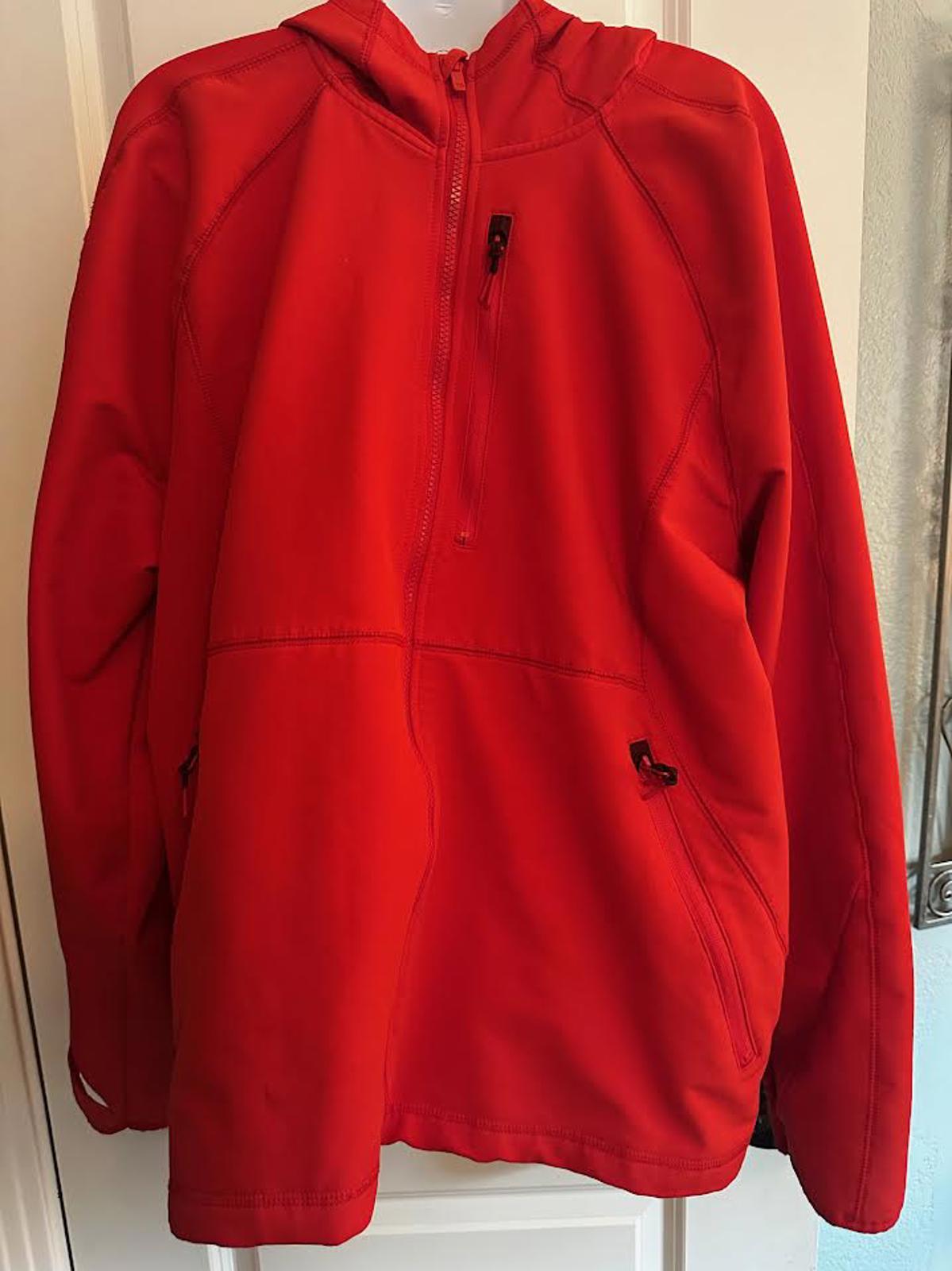 All in Motion Red/orange Active Full-Zip Hooded Jacket XL