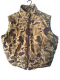 Ducks Unlimited Camo Puffer Vest Zip Front Hunting Vintage