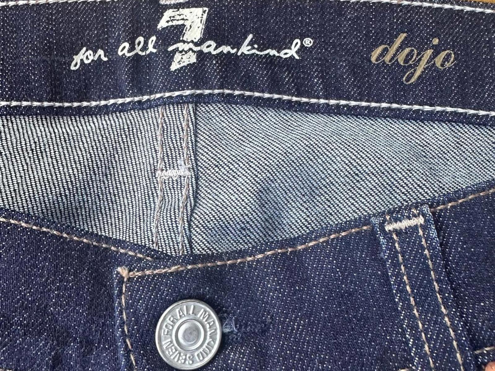 7 For All Mankind “Dojo” Dark Indigo Flare Jeans – Size 31