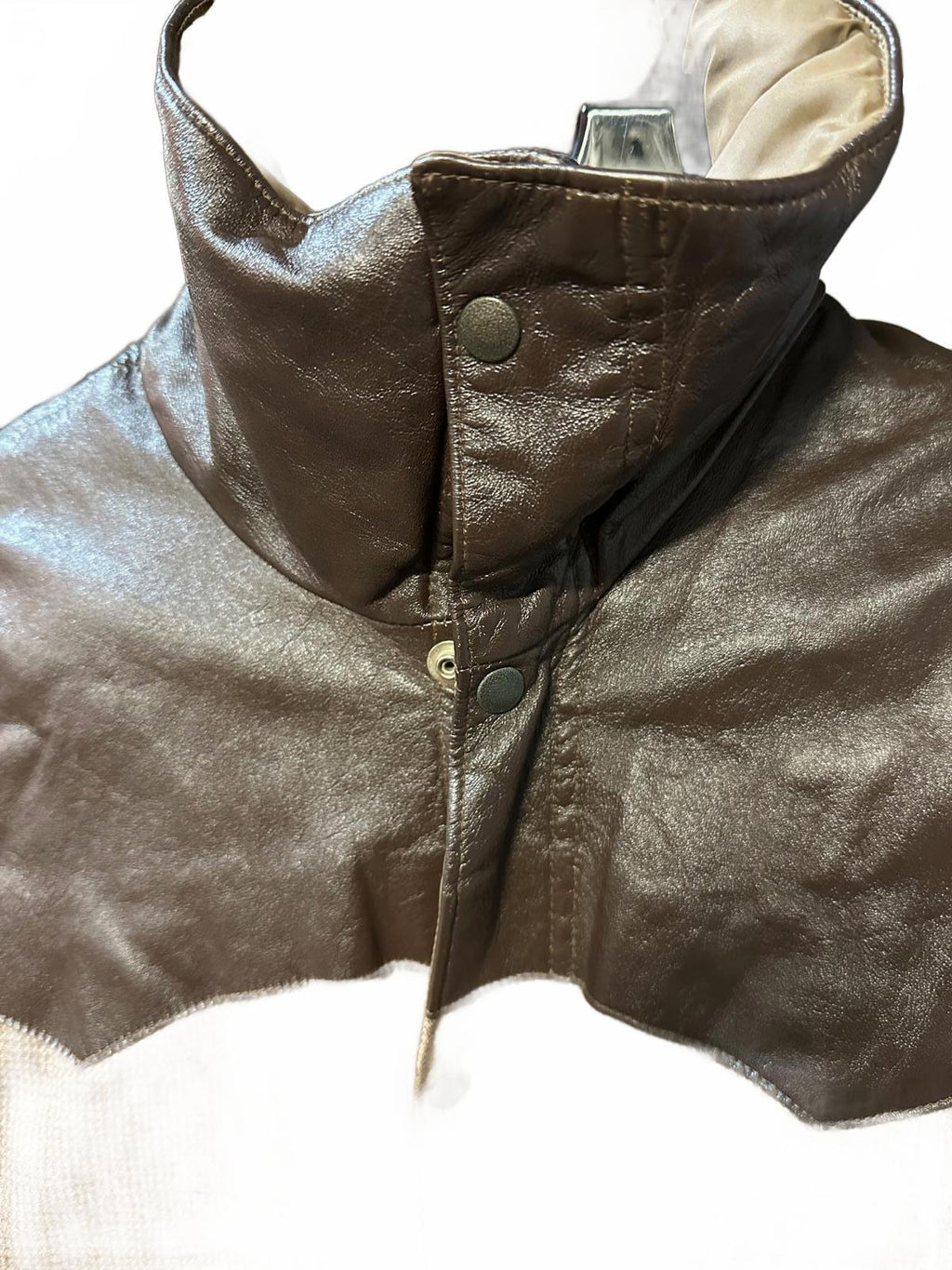 Vintage Wyoming Woolens Down Jacket USA Made Wool  Leather