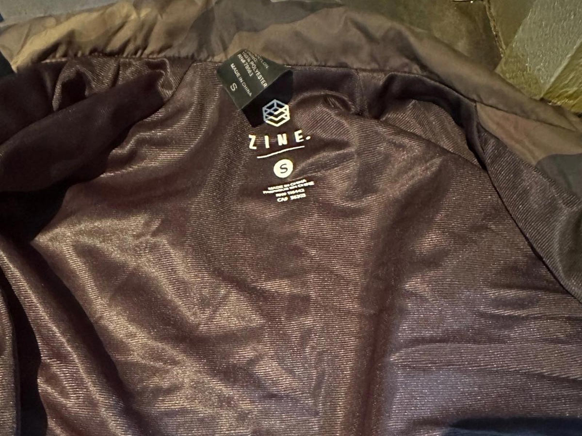 Zine Men's Woodland Camo Nylon Coach Jacket Small