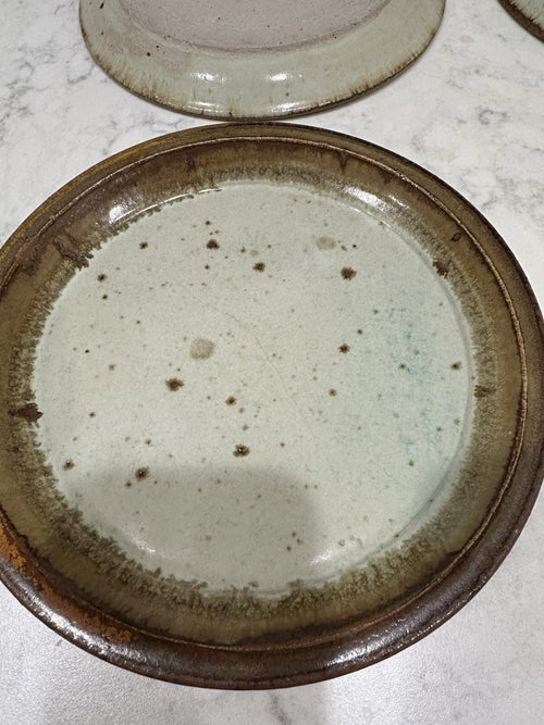 4 Rustic Pottery Dessert Plates